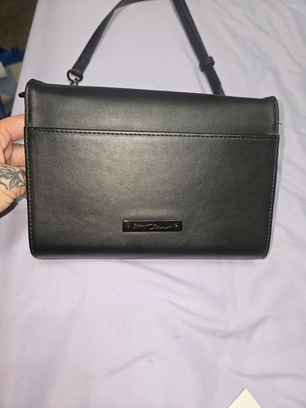 Betsey Johnson Black Studded Skull Crossbody Bag - Picture 4 of 5